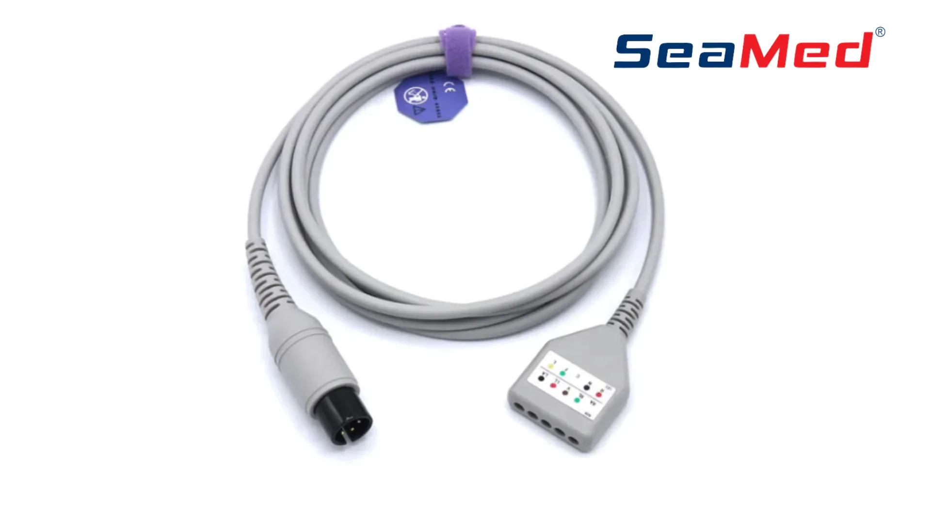 6-контактный AAMI-совместимый интерфейсный кабель для 5 отведений ЭКГ