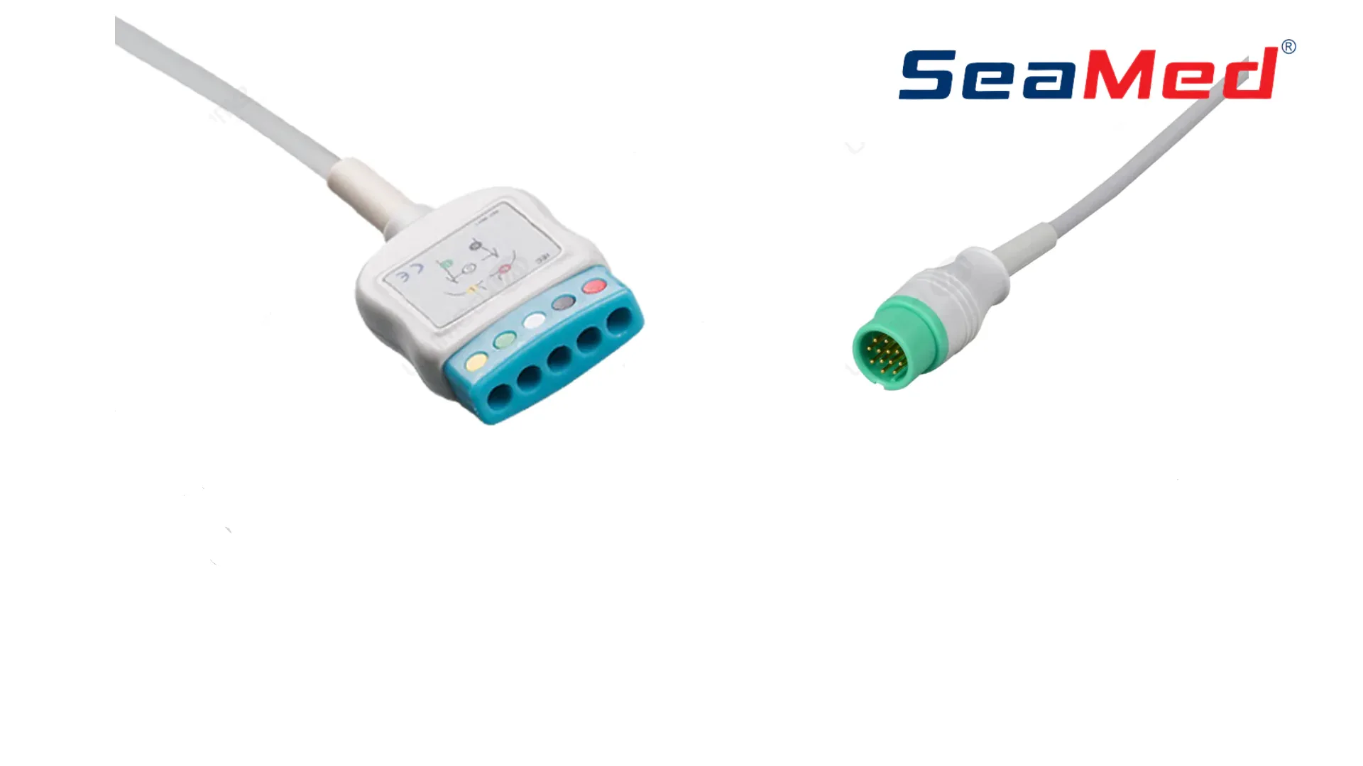 BIOLIGHT-СОВМЕСТИМЫЙ ИНТЕРФЕЙСНЫЙ КАБЕЛЬ ЭКГ НА 5 ОТВЕДЕНИЙ