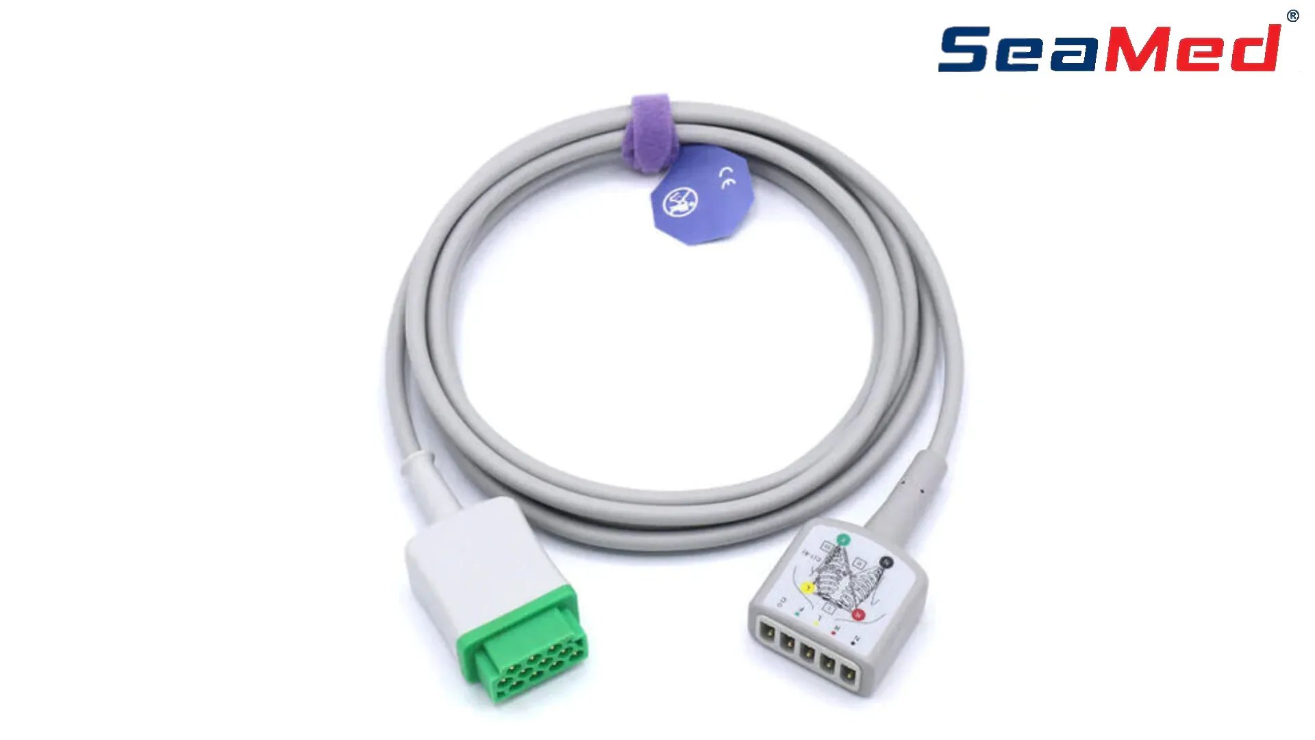 СОВМЕСТИМЫЙ GE-MARQUET ИНТЕРФЕЙСНЫЙ КАБЕЛЬ ЭКГ ДЛЯ 5 ОТВЕДЕНИЙ 1