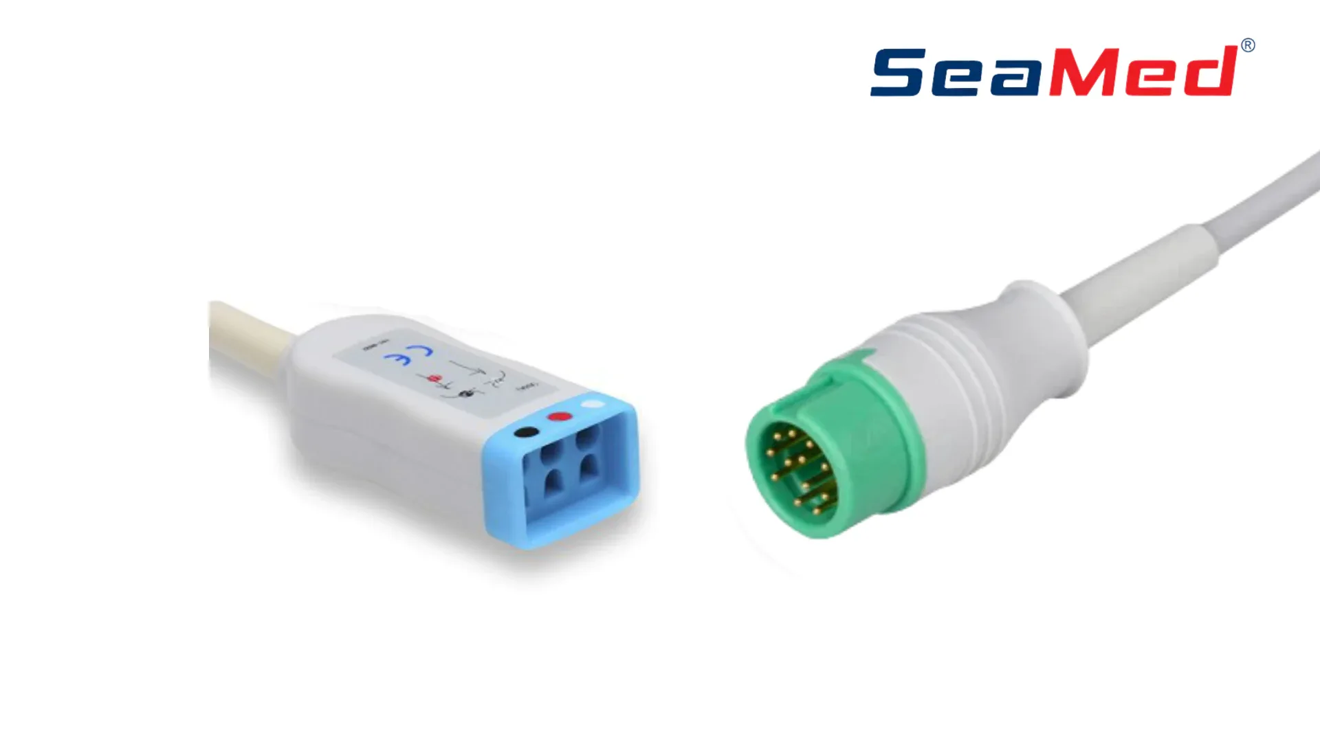 ПРОМЕЖУТОЧНЫЙ КАБЕЛЬ ЭКГ ДЛЯ 3 ОТВЕДЕНИЙ, СОВМЕСТИМЫЙ BIOCARE