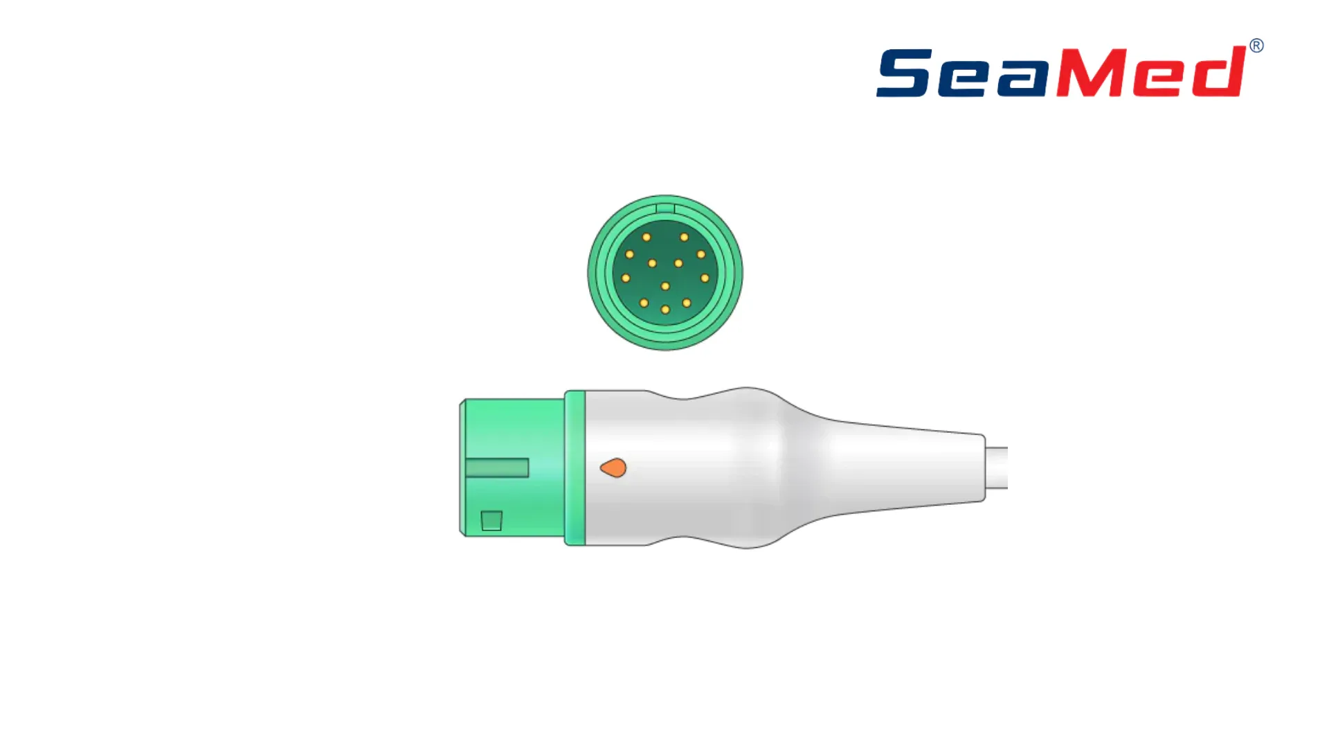 COMEN-СОВМЕСТИМЫЙ ИНТЕРФЕЙСНЫЙ КАБЕЛЬ ЭКГ ДЛЯ 3 ОТВЕДЕНИЙ 3