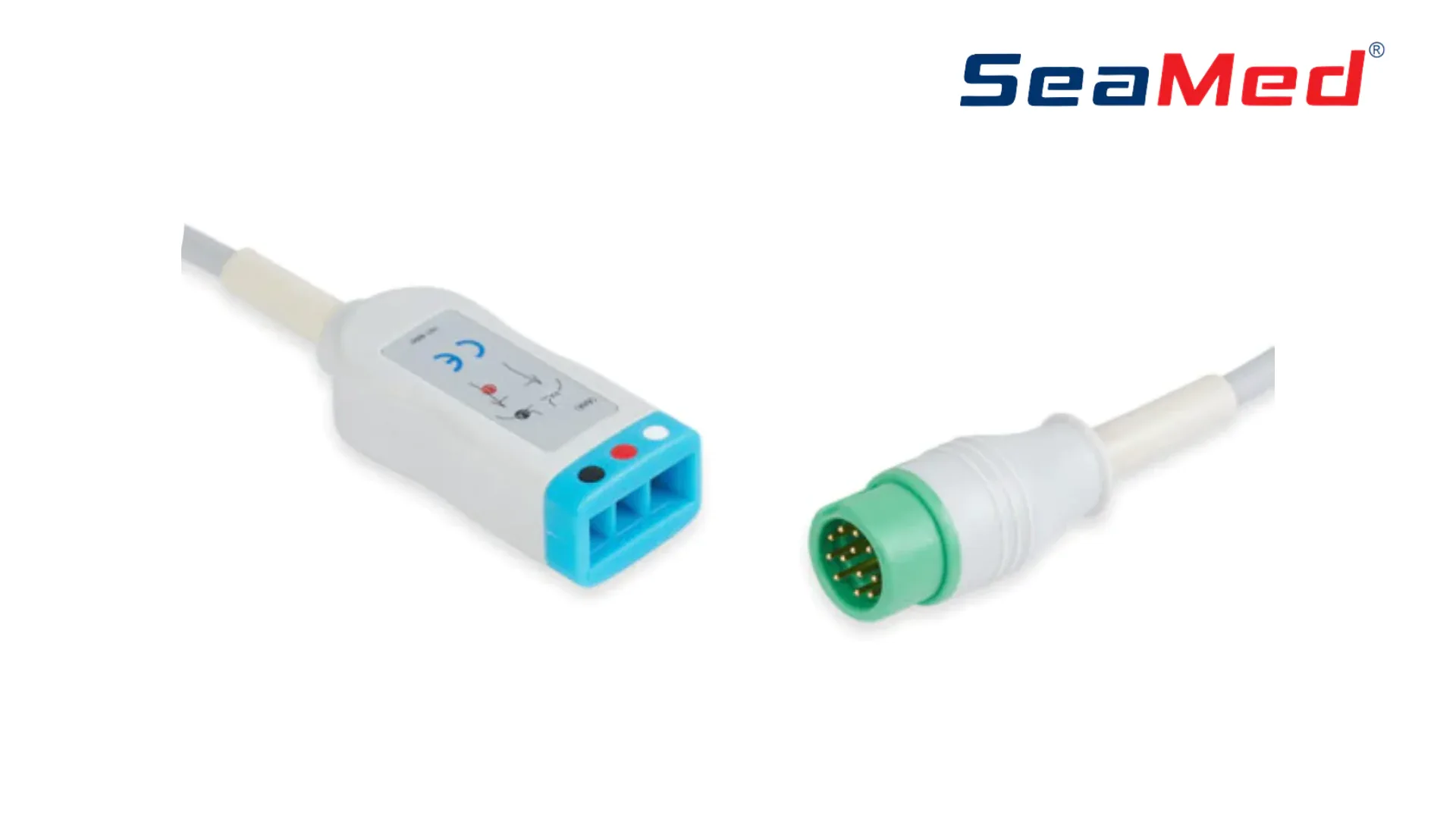 ПРОМЕЖУТОЧНЫЙ КАБЕЛЬ ЭКГ ДЛЯ 3 ОТВЕДЕНИЙ, СОВМЕСТИМЫЙ NORTHERN MEDITECH