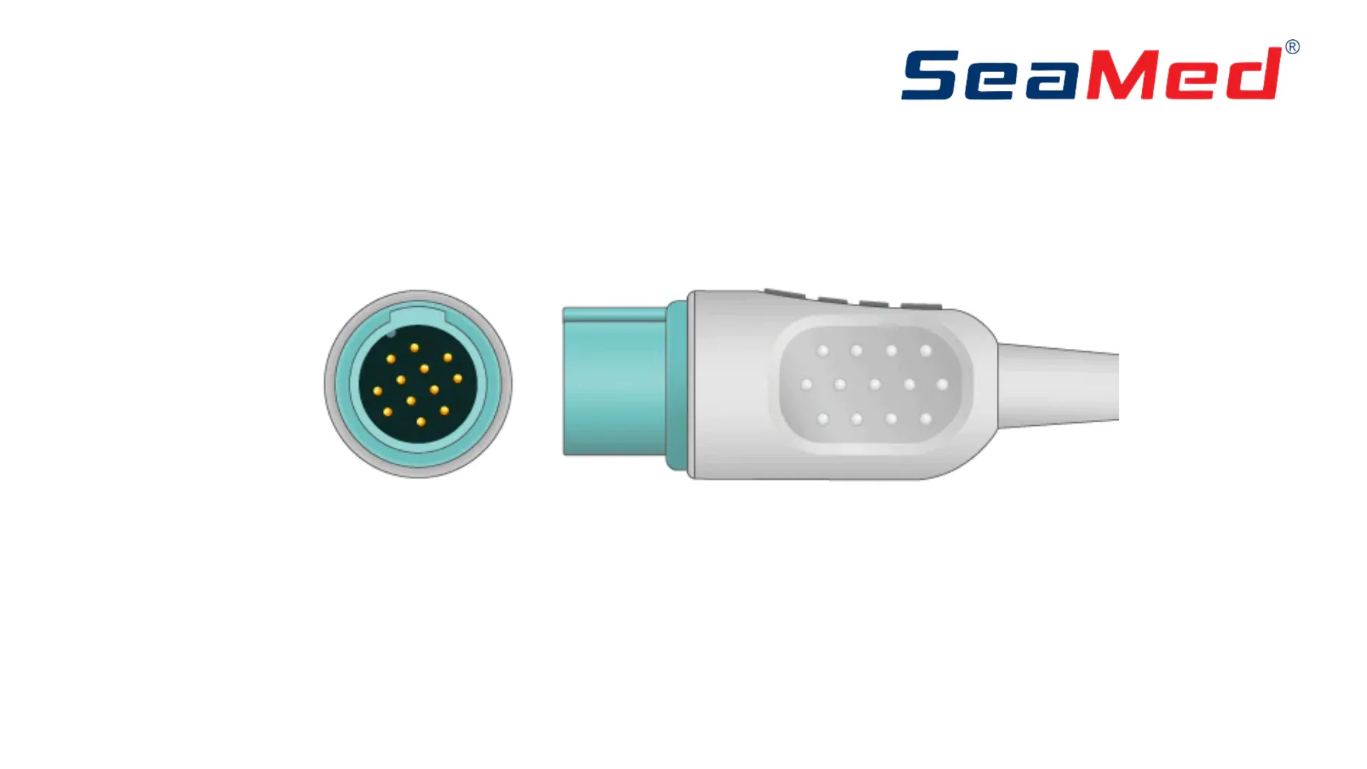 SCHILLER-СОВМЕСТИМЫЙ ИНТЕРФЕЙСНЫЙ КАБЕЛЬ ЭКГ ДЛЯ 3 ОТВЕДЕНИЙ 3