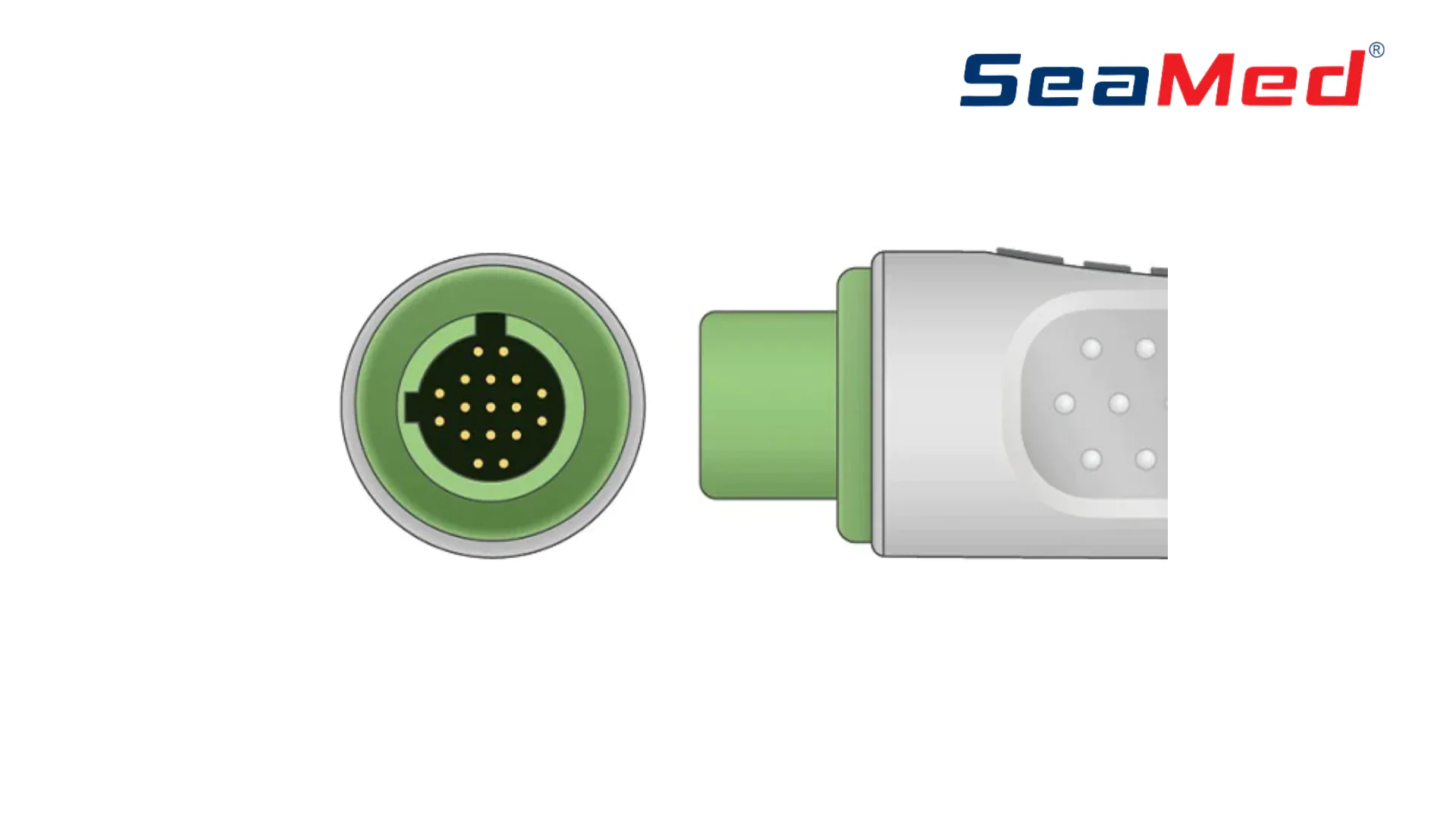 СОВМЕСТИМЫЙ С SPACELABS ИНТЕРФЕЙСНЫЙ КАБЕЛЬ ЭКГ ДЛЯ 3 ОТВЕДЕНИЙ 3