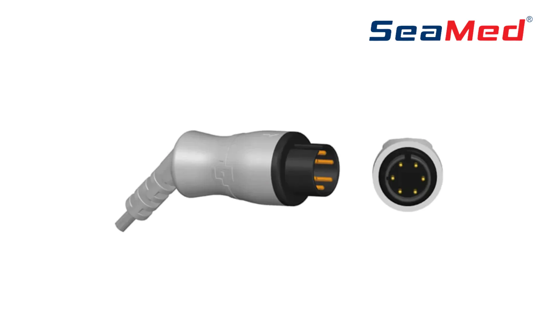 6-контактный разъем AAMI, совместимый с 5-отводным кабелем ЭКГ