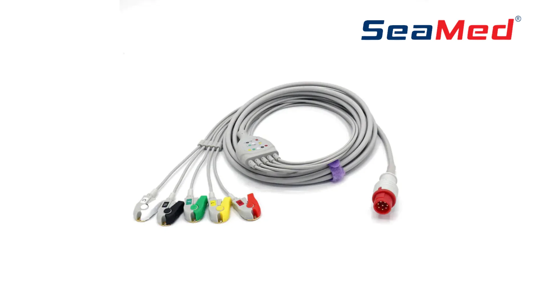 КАБЕЛЬ ЭКГ, СОВМЕСТИМЫЙ С 8-ПИНАМИ BIONET, 5 ОТВЕДЕНИЙ