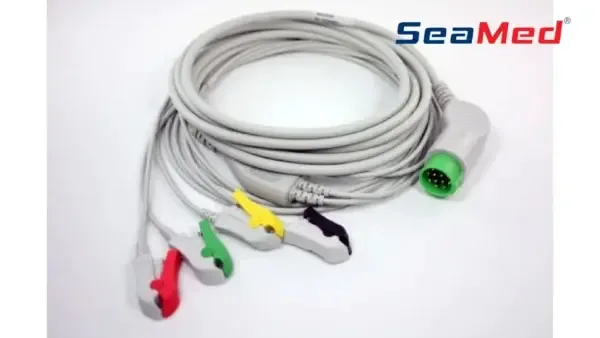 СОВМЕСТИМЫЙ NIHON KOHDEN КАБЕЛЬ ДЕФИБРИЛЛЯТОРА С 5 ПРОВОДАМИ