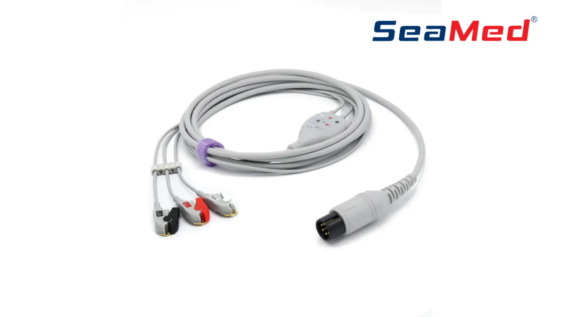 6-контактный разъем AAMI, совместимый с 3-х отведенным кабелем ЭКГ 3