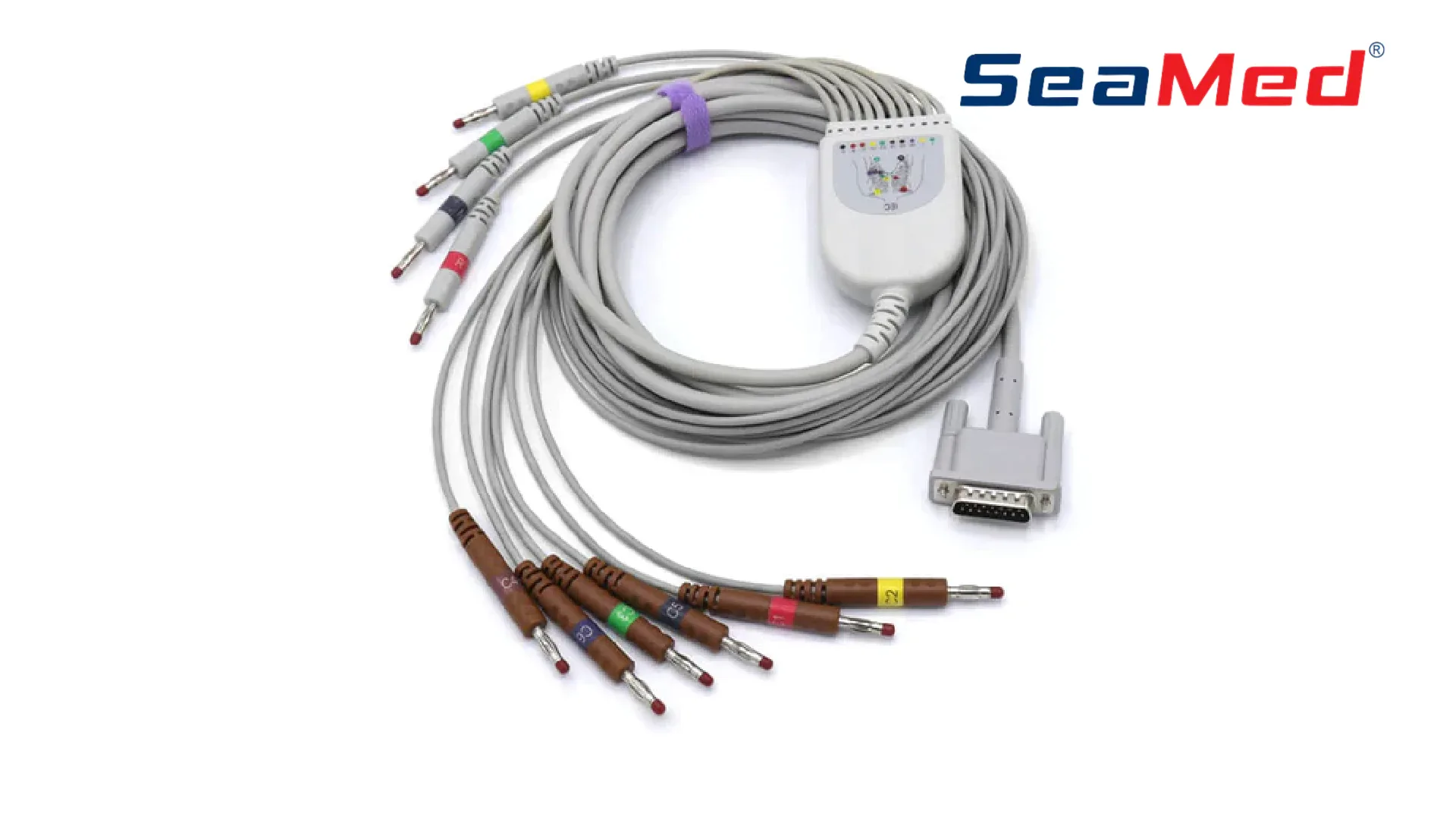 СОВМЕСТИМЫЙ PHILIPS 10-ОТВЕДИТЕЛЬНЫЙ КАБЕЛЬ ЭКГ «БАНАН»