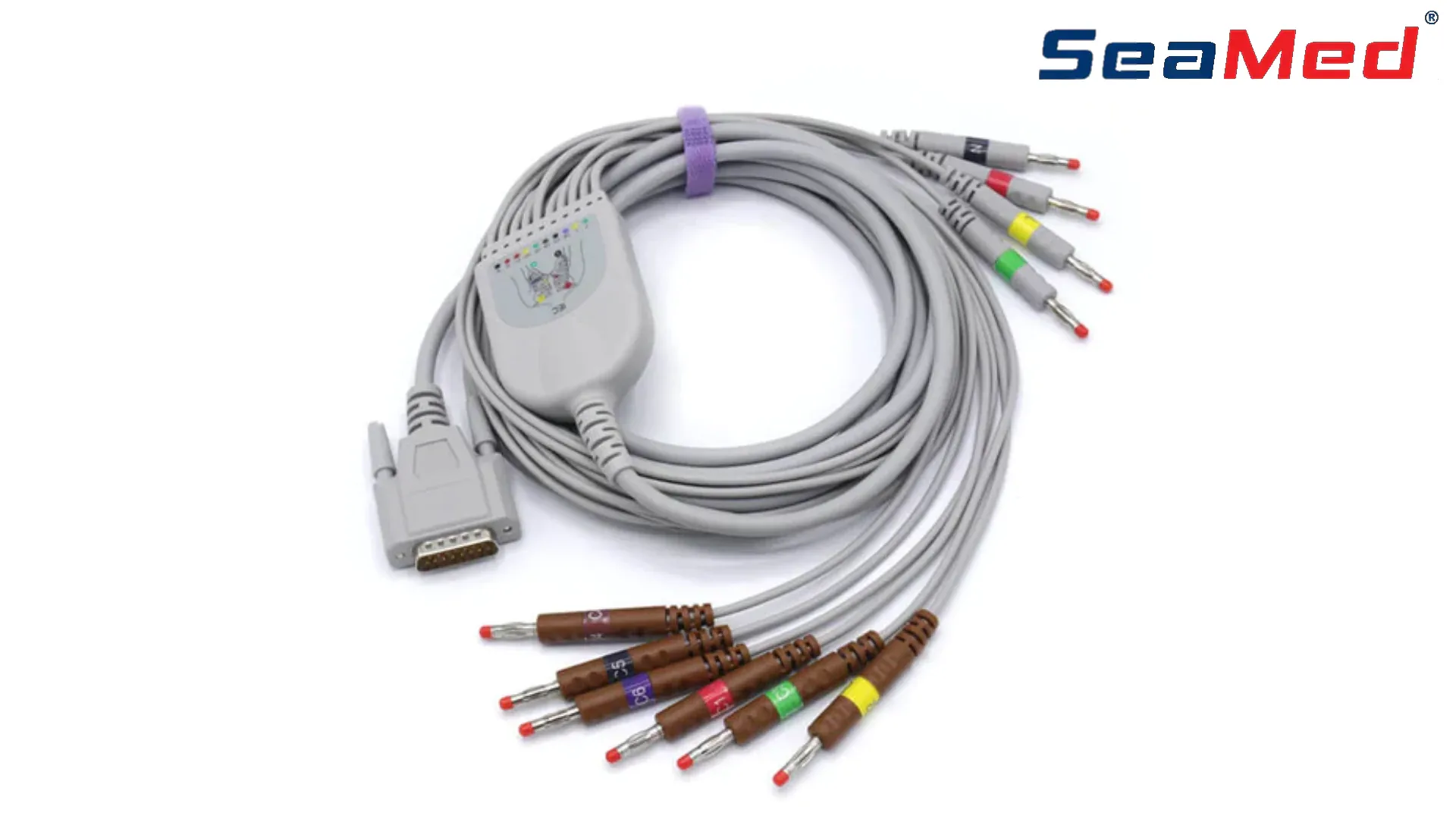 СОВМЕСТИМЫЙ С ZONCARE КАБЕЛЬ ЭКГ «БАНАН» НА 10 ОТВЕДЕНИЙ