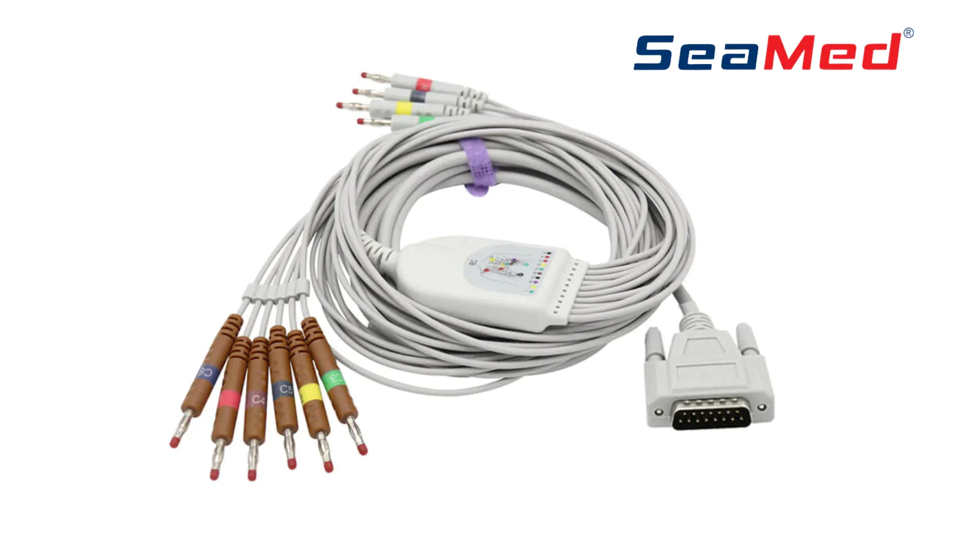 EDAN-СОВМЕСТИМЫЙ КАБЕЛЬ ЭКГ «БАНАН» НА 10 ОТВЕДЕНИЙ